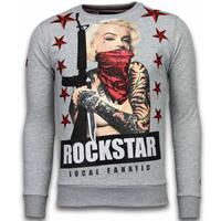 Local Fanatic  Sweatshirt Marilyn Rockstar Strass