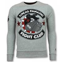 Local Fanatic Fight Club Trui - Bulldog Heren Sweater - Truien Mannen - Grijs