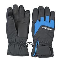 Ziener zwart met blauwe ski handschoenen Lizzard waterproof
