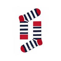 Happy Socks Socken, Streifen, unisex, marine/rot/weiß