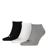 Puma sokken invisible grijs-wit-zwart 3-pack-35-38