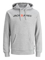 Jack & Jones Logo Hoodie Heren Grijs