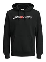 Jack & Jones Logo Hoodie Heren Zwart