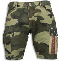 Korte Broek Korte Broeken Heren - Slim Fit Camouflage Shorts