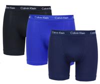 Calvin Klein Boxershorts long 3-pack blauw-zwart