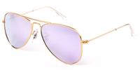 Ray-Ban Junior Ray Ban Aviator junior Uniseks Sunglasses Gläser: Violet, Frame: Goud - RJ9506S 249/4V 50-13