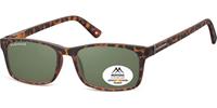 Montana Collection By SBG zonnebril unisex rechthoekig gevlamd bruin/groen (MP25)