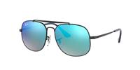 Ray-Ban Junior Ray Ban General junior Uniseks Sunglasses Gläser: Blauw, Frame: Zwart - RJ9561S 267/B7 50-13