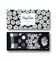 Happy Socks Giftbox 4-pack zwart-wit