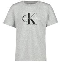 Calvin Klein Shirt Korte Mouw - Lichtgrijs - Katoen