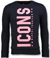 Local Fanatic ICONS Vertical - Coole Sweater Mannen - 6353N - Navy