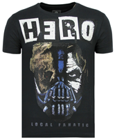 Local Fanatic Hero Mask - Carnaval T shirt Heren - 6323N - Navy