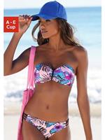 Venice Beach Bandeau-bikinitop Marly met tropische print