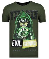 Local Fanatic Villain Duck - Fun T shirt Heren - 6325G - Groen