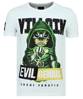 Local Fanatic Villain Duck - Strakke T shirt Heren - 6325W - Wit