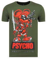 Local Fanatic  T-Shirt Rhinestones Psycho Mouse Mit Strass