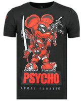 Local Fanatic  T-Shirt Rhinestones Psycho Mouse Shirt Mit