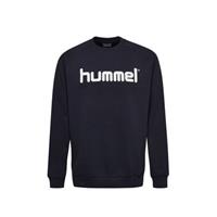 Hummel sweater met logo donkerblauw