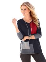 Your look for less! Lang shirt, rood/zwart