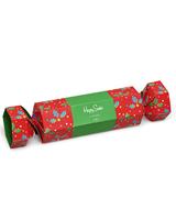 Unisex 2-Pack Christmas Cracker Holly Gift Box Sokken