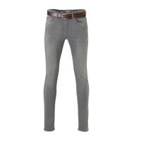 Petrol Industries slim fit jeans Seaham Classic met riem 9700 grey
