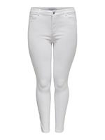 ONLY Curvy Caraugusta High-waist Witte Skinny Jeans Dames White