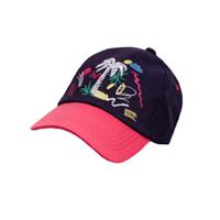 maximo Girls Cap Palmen Motiv dunkellila-begonie