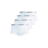 pieces Hipster "PCLOGO LADY 4 PACK SOLID NOOS BC", (Packung, 4 St., 4er-Pack)