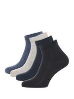 s.Oliver Sneakersocken "Basic Quarter", 4er Pack, Unisex, blau/grau, blau/schwarz/grau