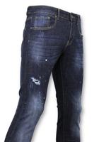 True Rise - D&Co Basic Broek Heren - Jeans Met Verfvlekken - D3068 - Blauw