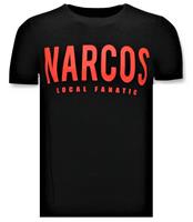 Local Fanatic Stoere T-shirt Heren - Narcos Pablo Escobar - Zwart