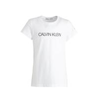 CALVIN KLEIN JEANS slim fit T-shirt van biologisch katoen wit