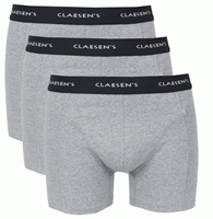 claesen's Claesens Boxershorts Boston 3-Pack grijs