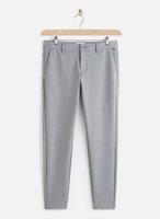 ONLY & SONS gestreepte slim fit pantalon light grey melange