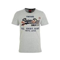 Superdry T-shirt met printopdruk grijs
