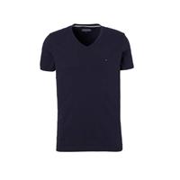 Tommy Hilfiger T-shirt V-hals Stretch Donkerblauw