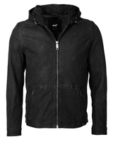 Maze Lederjacke mit Kapuze Baton