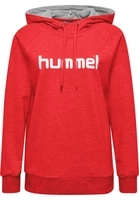 Hummel Go Cotton Logo Hoodie - Rood Dames