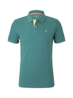 Tom Tailor Poloshirt, Basic-Look, Piqué, für Herren, 21178 ever green