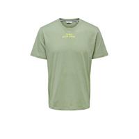 ONLY & SONS T-shirt met printopdruk groen