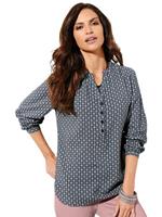 Classic Inspirationen blouse met trendy stropdassendessin