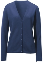 peterhahn Vest 100% kasjmier model Cora Van Peter Hahn Cashmere blauw