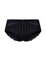 Calida Panty "Etude Toujours", Baumwollmix, Spitze, Streifen, schwarz