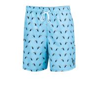 Falcon zwemshort Dray met all over print lichtblauw