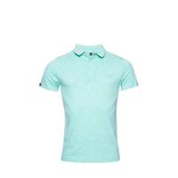 Superdry gemêleerde regular fit polo van biologisch katoen groen