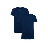 Bamboo basics Herren T-Shirt VELO, 2er Pack - Unterhemd, V-Ausschnitt, Single Jersey, Marine