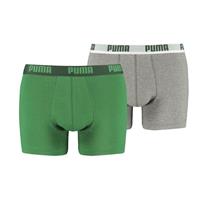 puma 2-pack basic boxershorts - amazon groen