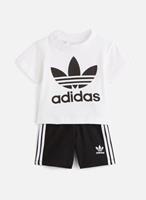 Adidas Trefoil T-Shirt/Shorts Set Baby's - wit - Kind