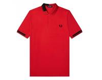 Fred Perry - Abstract Collar Polo Shirt - Rode Polo