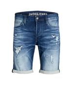 Jack&Jones: Jeansshort mit Stretch im Destroyed-Look Jeansblau